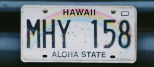 photo - a hawaiian license plate 
