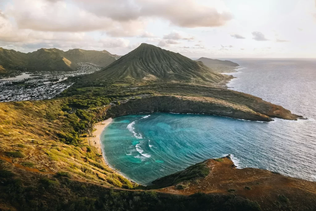 photo - a beautiful birds eye view shot of one of the best places to surf in the world